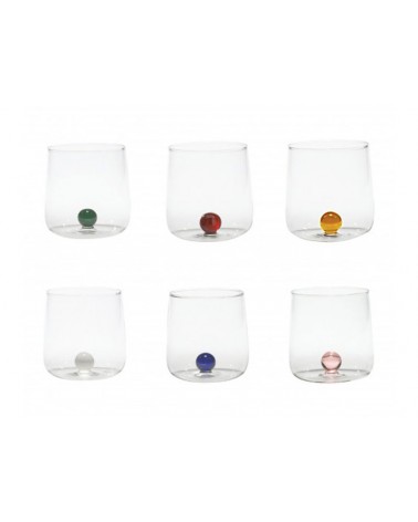 Bicchiere vetro borosilicato Bilia Colori Assortiti  set 6 pezzi